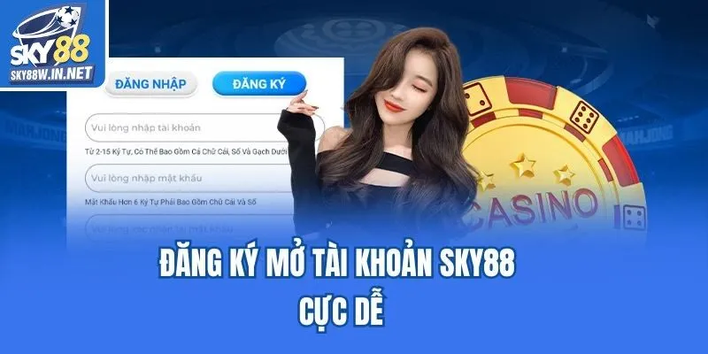 Đăng ký mở tài khoản Sky88 cực dễ