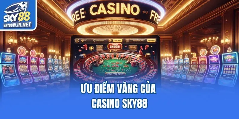 Ưu điểm vàng của casino Sky88